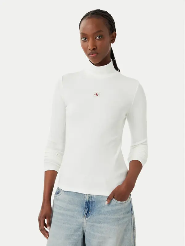 Calvin Klein Jeans Calvin Klein Jeans Dolčevita LV047D203G Bijela Slim Fit