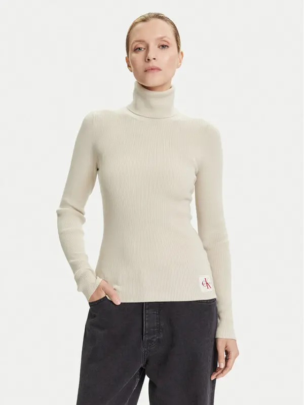 Calvin Klein Jeans Calvin Klein Jeans Dolčevita LV047D350G Bež Regular Fit