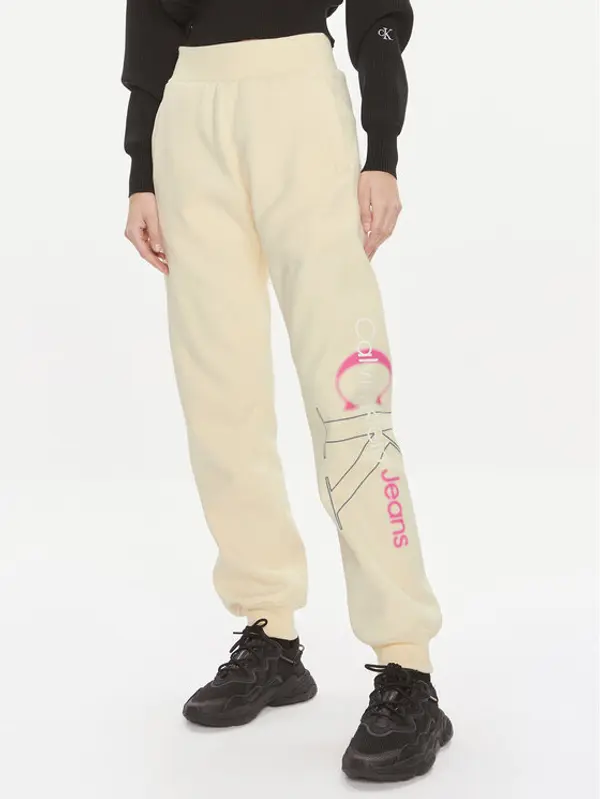 Calvin Klein Jeans Calvin Klein Jeans Donji dio trenerke Bold Monologo J20J222606 Žuta Relaxed Fit