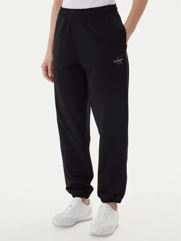 Calvin Klein Jeans Calvin Klein Jeans Donji dio trenerke Foil Monologo LV047E826G Crna Regular Fit