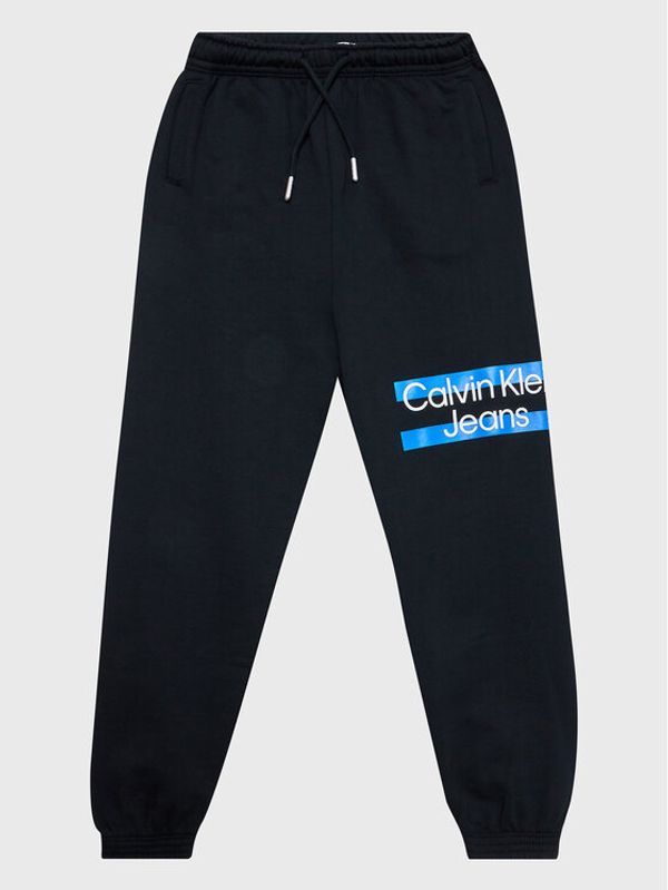 Calvin Klein Jeans Calvin Klein Jeans Donji dio trenerke Maxi Block Logo IB0IB01591 Crna Regular Fit