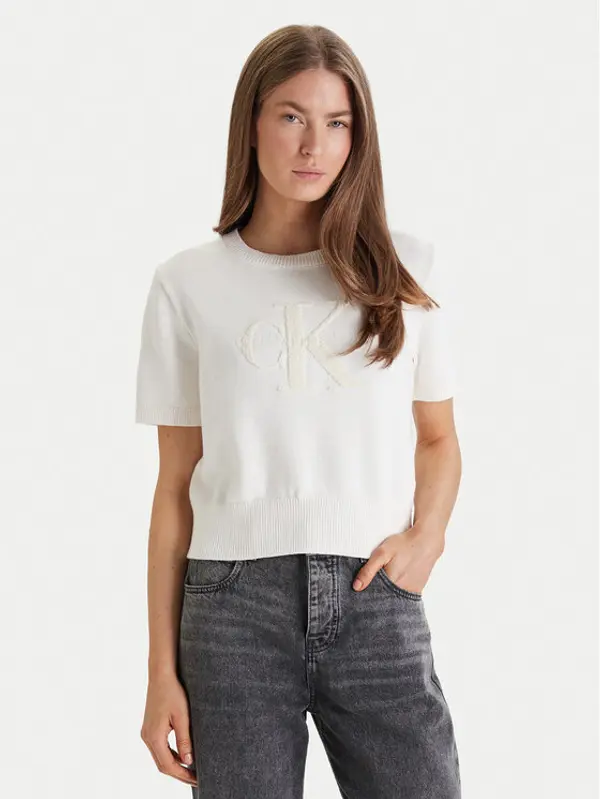 Calvin Klein Jeans Calvin Klein Jeans Džemper Chunky LV044E306G Bež Regular Fit