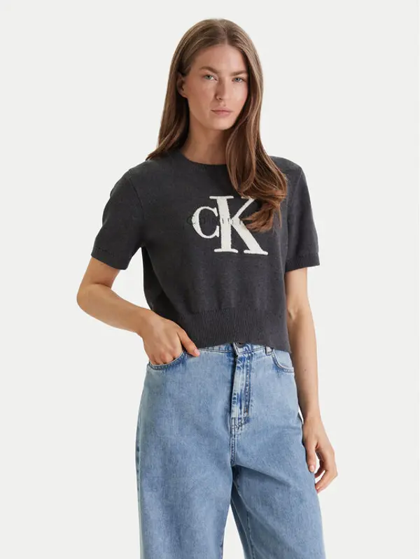 Calvin Klein Jeans Calvin Klein Jeans Džemper Chunky LV044E306G Siva Regular Fit