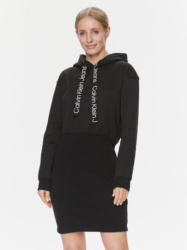 Calvin Klein Jeans Calvin Klein Jeans Džemper haljina J20J221991 Crna Regular Fit