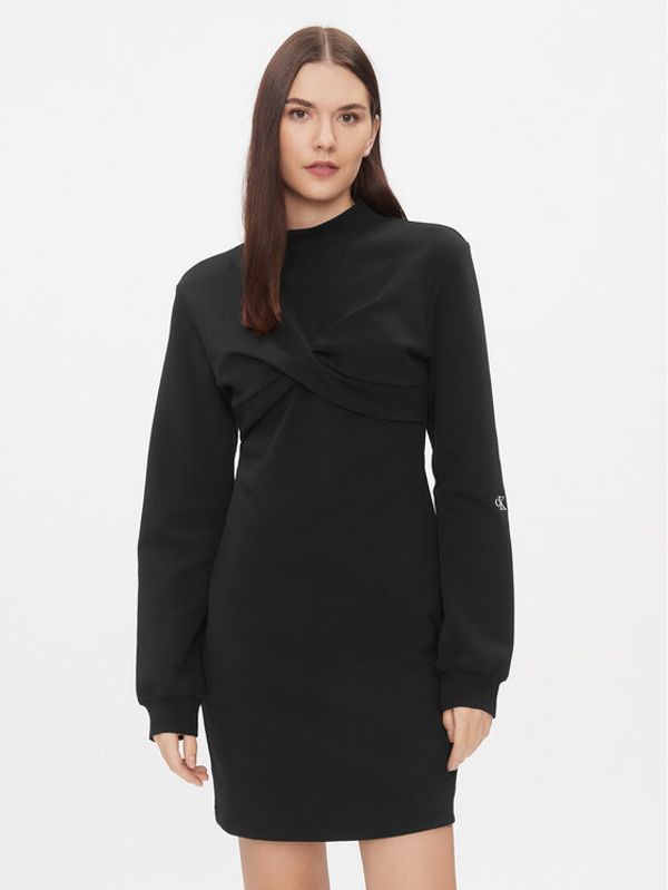 Calvin Klein Jeans Calvin Klein Jeans Džemper haljina J20J222889 Crna Regular Fit