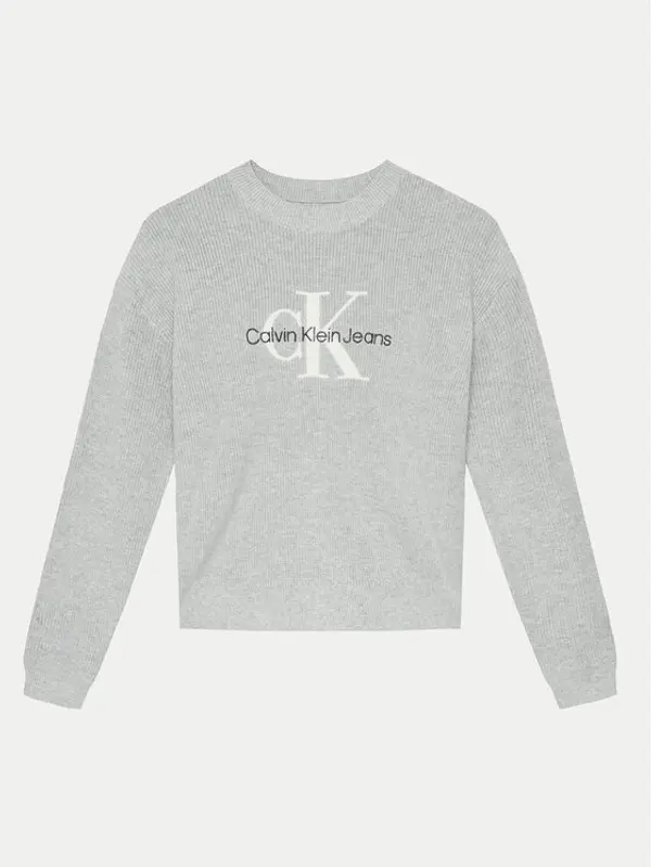 Calvin Klein Jeans Calvin Klein Jeans Džemper IG0IG02647 Siva Regular Fit
