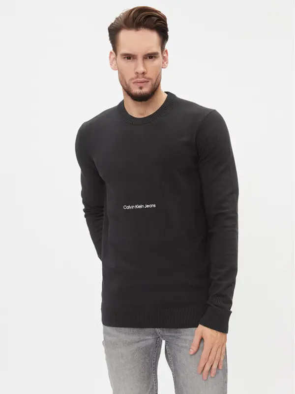 Calvin Klein Jeans Calvin Klein Jeans Džemper J30J324328 Crna Regular Fit