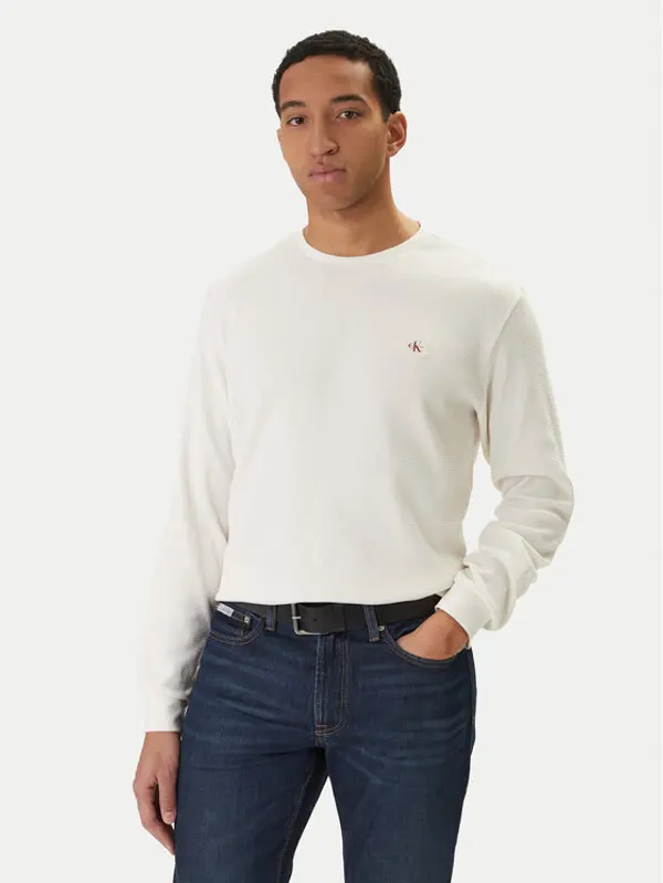 Calvin Klein Jeans Calvin Klein Jeans Džemper LV040EM217 Écru Regular Fit