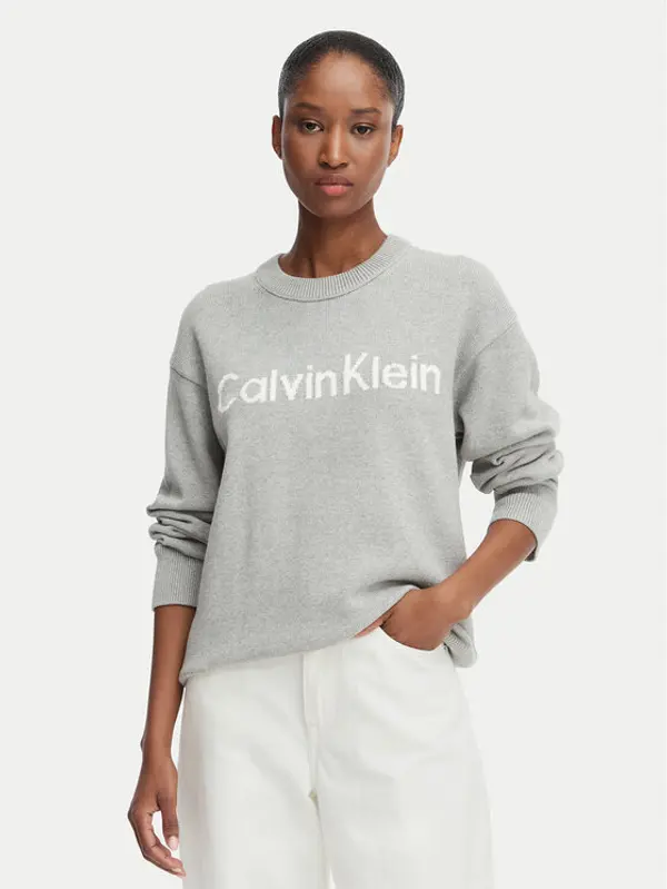 Calvin Klein Jeans Calvin Klein Jeans Džemper LV044G313G Svijetlo siva Regular Fit