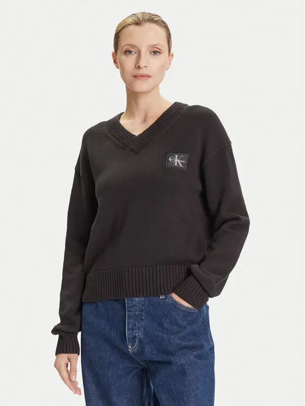 Calvin Klein Jeans Calvin Klein Jeans Džemper LV047D352G Crna Regular Fit