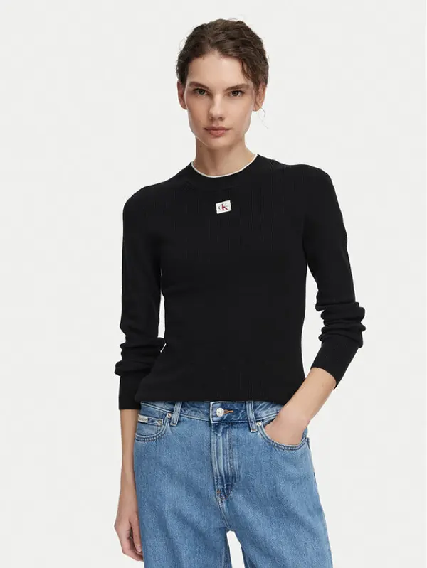 Calvin Klein Jeans Calvin Klein Jeans Džemper LV047G309G Crna Regular Fit