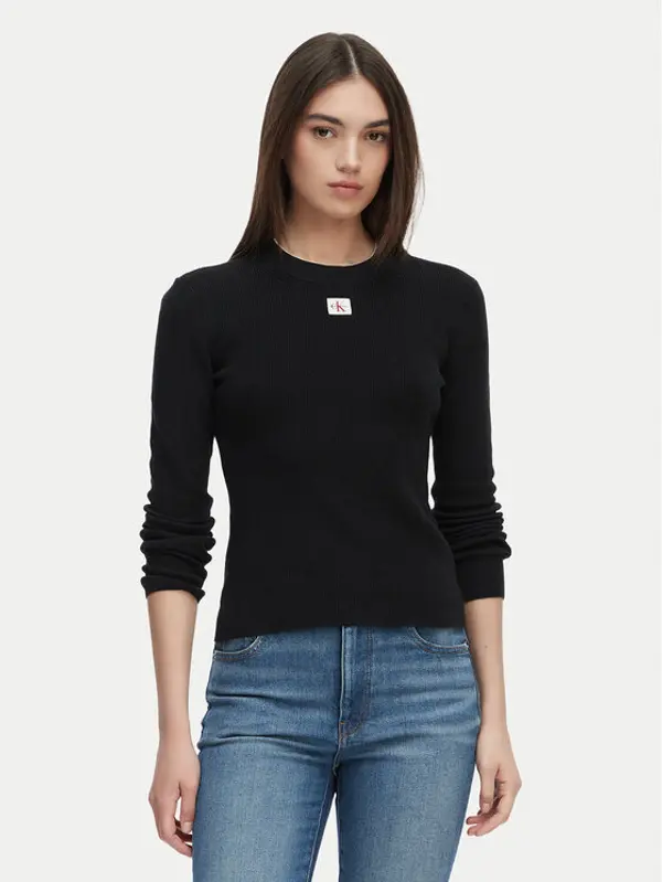 Calvin Klein Jeans Calvin Klein Jeans Džemper LV047G309G Crna Regular Fit