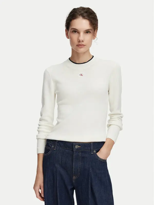 Calvin Klein Jeans Calvin Klein Jeans Džemper LV047G309G Krem Regular Fit