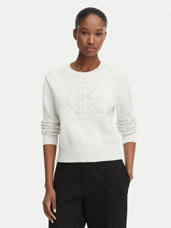 Calvin Klein Jeans Calvin Klein Jeans Džemper LV047G322G Krem Regular Fit