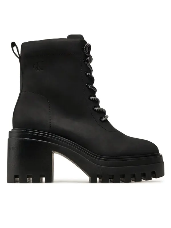 Calvin Klein Jeans Calvin Klein Jeans Gležnjače Chunky Heeled Zip Boot Lth YW0YW01548 Crna