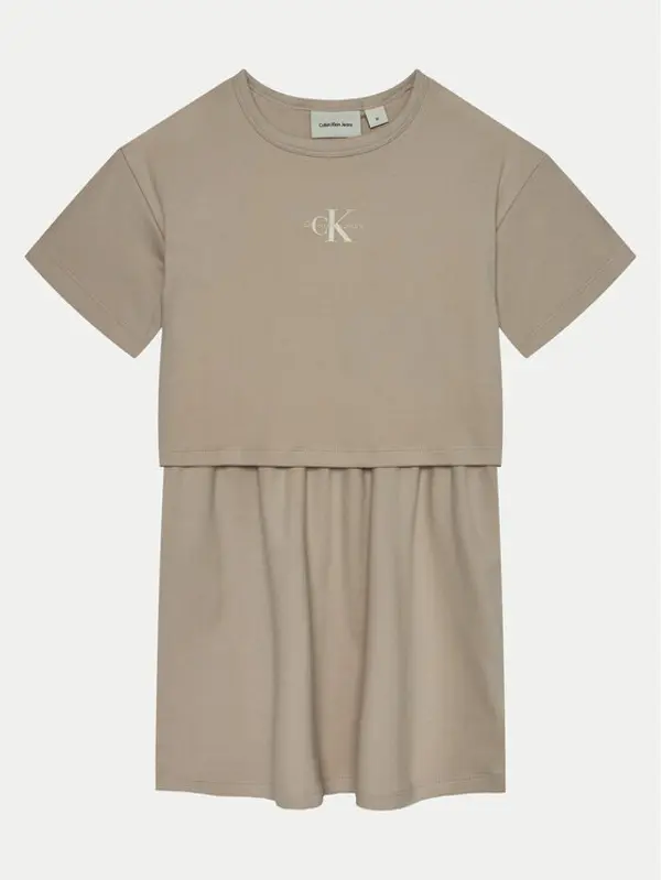 Calvin Klein Jeans Calvin Klein Jeans Haljina za svaki dan IG0IG02770 Bež Relaxed Fit