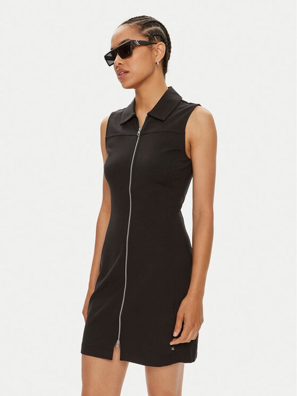 Calvin Klein Jeans Calvin Klein Jeans Haljina za svaki dan J20J223521 Crna Slim Fit