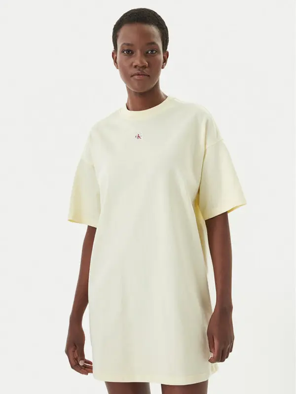 Calvin Klein Jeans Calvin Klein Jeans Haljina za svaki dan LV047F228G Svijetlo žuta Oversize