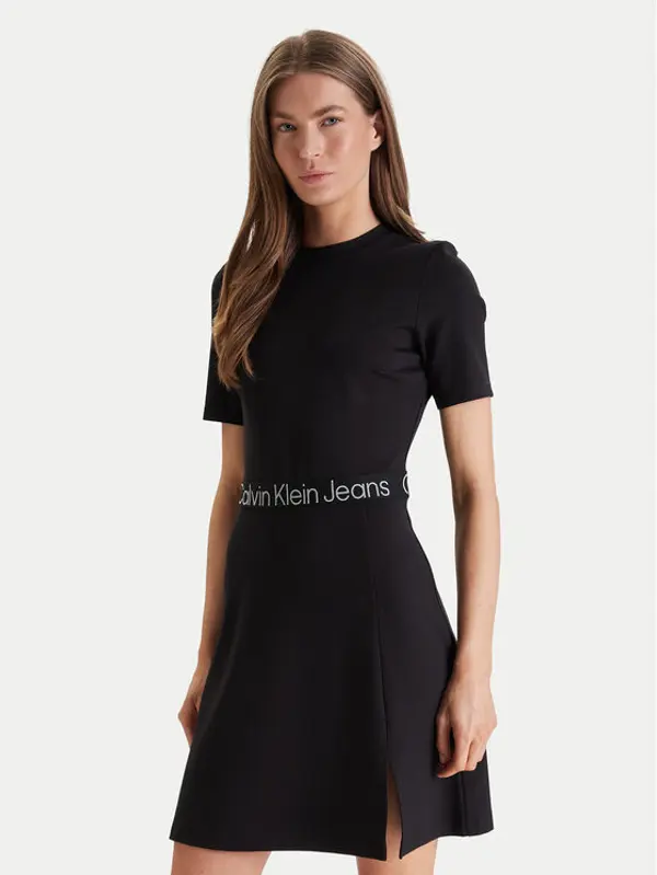 Calvin Klein Jeans Calvin Klein Jeans Haljina za svaki dan LV047F290G Crna Regular Fit