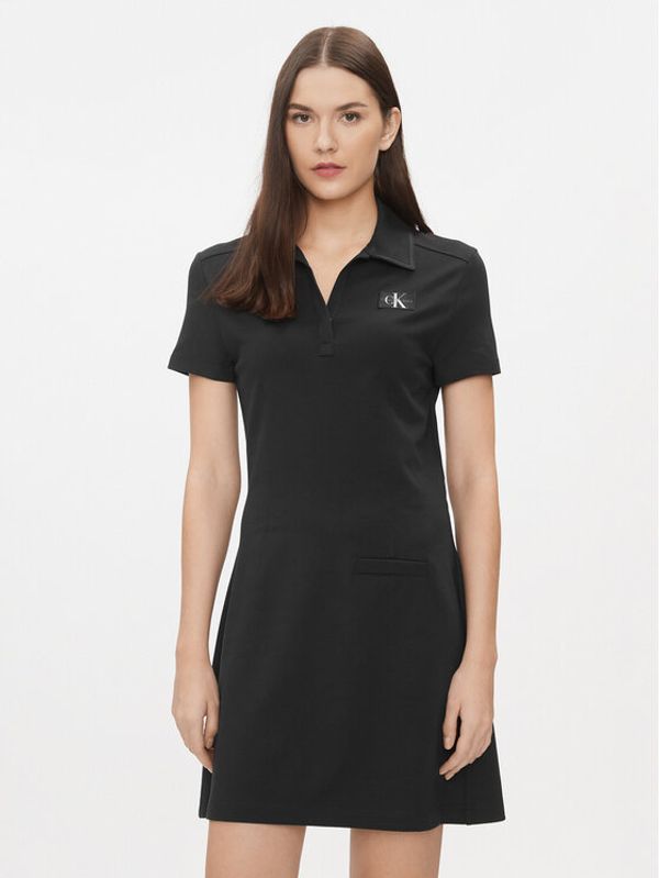 Calvin Klein Jeans Calvin Klein Jeans Haljina za svaki dan Milano Utility J20J222532 Crna Regular Fit