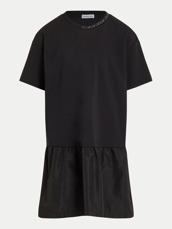 Calvin Klein Jeans Calvin Klein Jeans Haljina za svaki dan Mix Media Intrasia IG0IG02576 M Crna Regular Fit