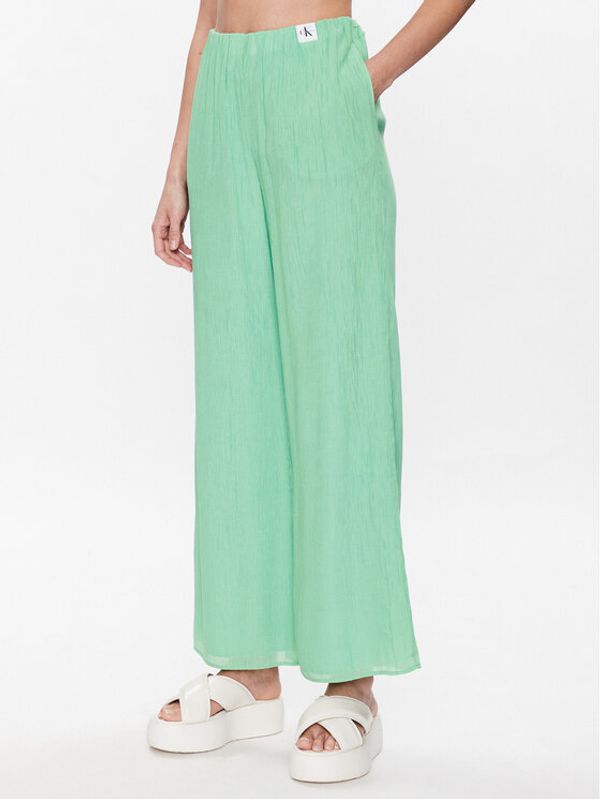 Calvin Klein Jeans Calvin Klein Jeans Hlače J20J221075 Zelena Relaxed Fit