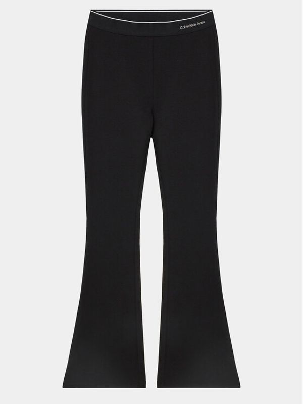 Calvin Klein Jeans Calvin Klein Jeans Hlače Logo Tape IG0IG02292 Crna Flare Fit