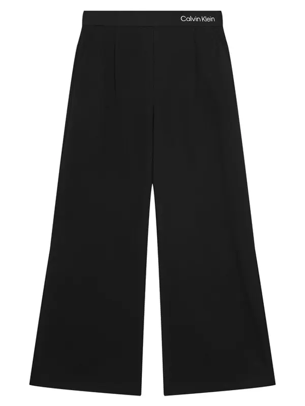 Calvin Klein Jeans Calvin Klein Jeans Hlače Logo Tape IG0IG03091 Crna Wide Leg