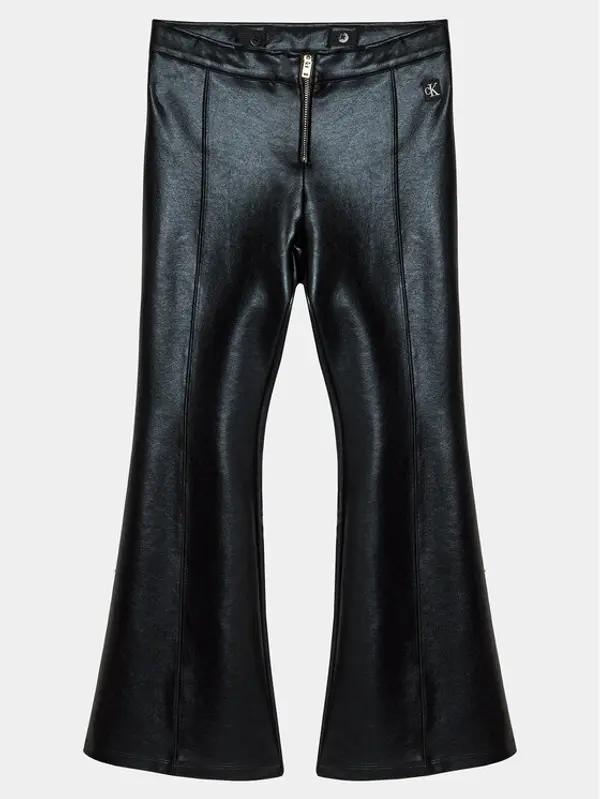 Calvin Klein Jeans Calvin Klein Jeans Hlače Spacer IG0IG02293 Crna Flare Fit