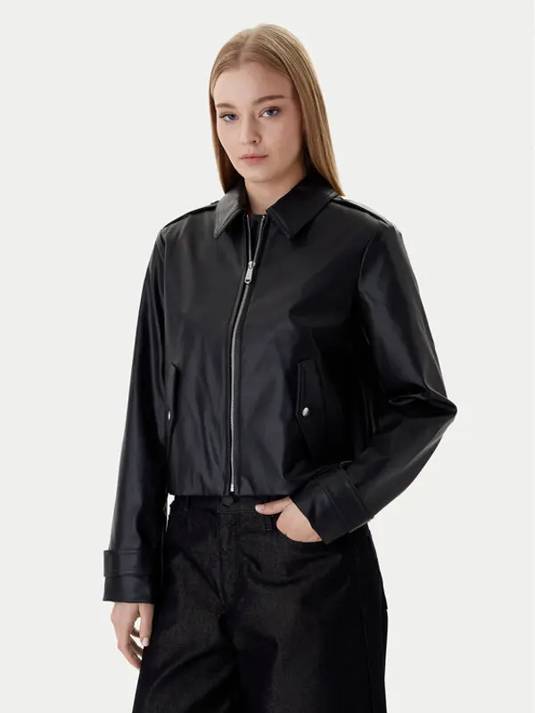 Calvin Klein Jeans Calvin Klein Jeans Jakna od imitacije kože Moto LV047E501G Crna Regular Fit