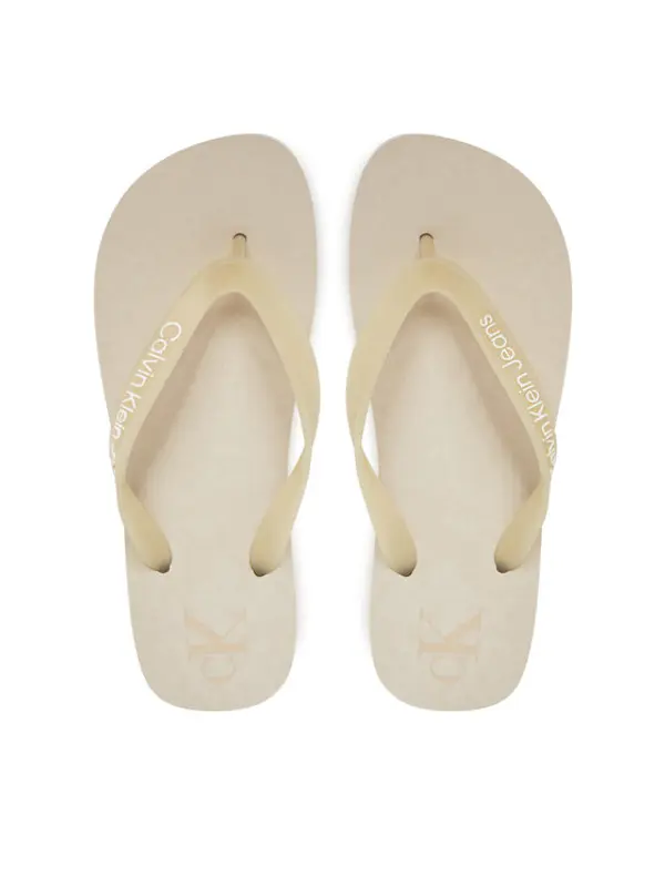 Calvin Klein Jeans Calvin Klein Jeans Japanke Beach Sandal Flatform Tpu YW0YW01830 Écru