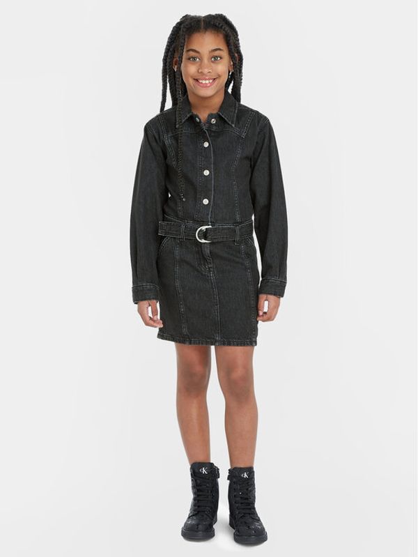 Calvin Klein Jeans Calvin Klein Jeans Jeans haljina IG0IG02167 Crna Regular Fit