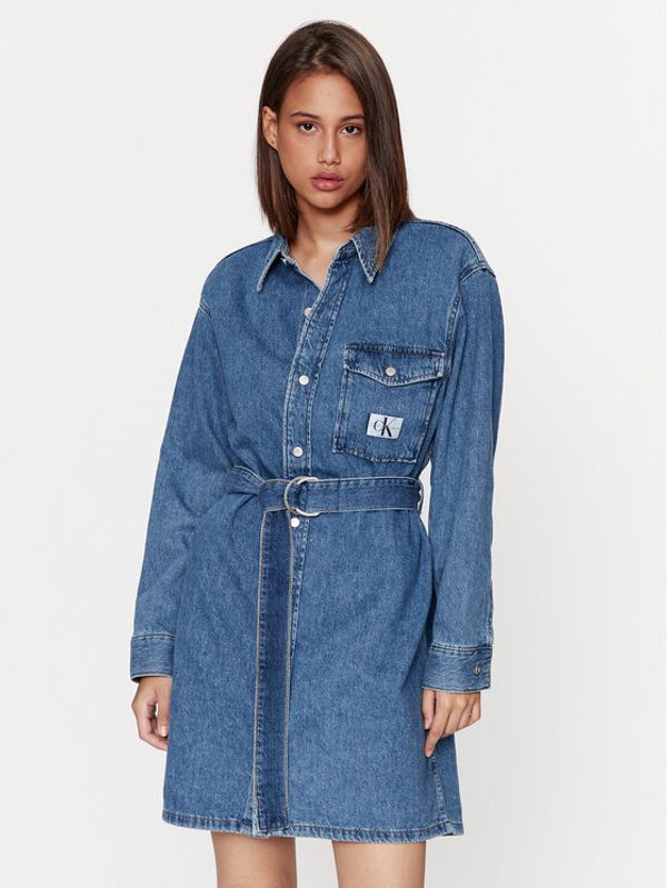 Calvin Klein Jeans Calvin Klein Jeans Jeans haljina J20J221812 Plava Regular Fit