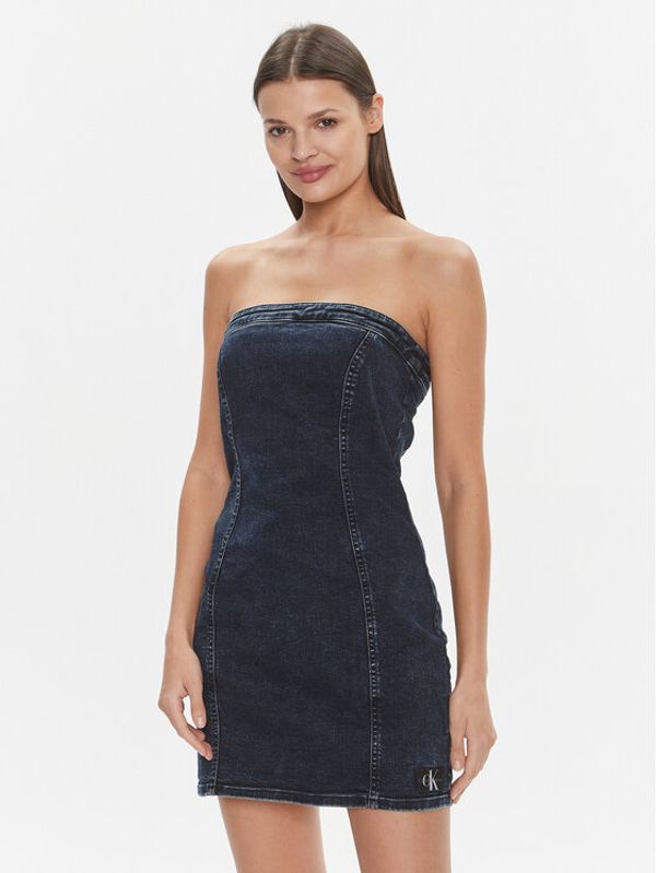 Calvin Klein Jeans Calvin Klein Jeans Jeans haljina J20J223237 Tamnoplava Slim Fit