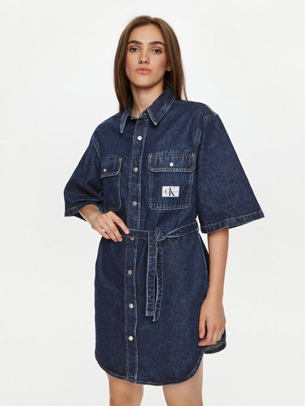 Calvin Klein Jeans Calvin Klein Jeans Jeans haljina Utility J20J224748 Tamnoplava Regular Fit