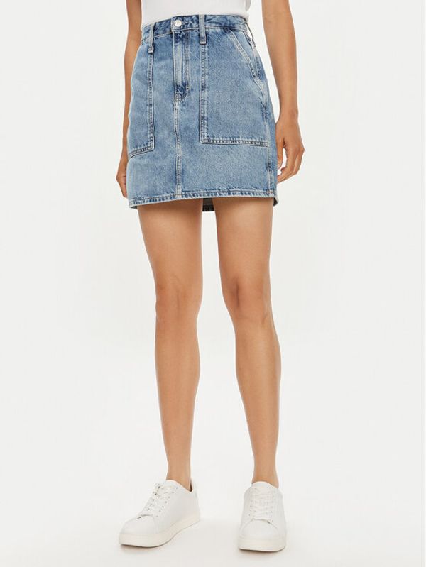 Calvin Klein Jeans Calvin Klein Jeans Jeans suknja J20J223681 Plava Regular Fit