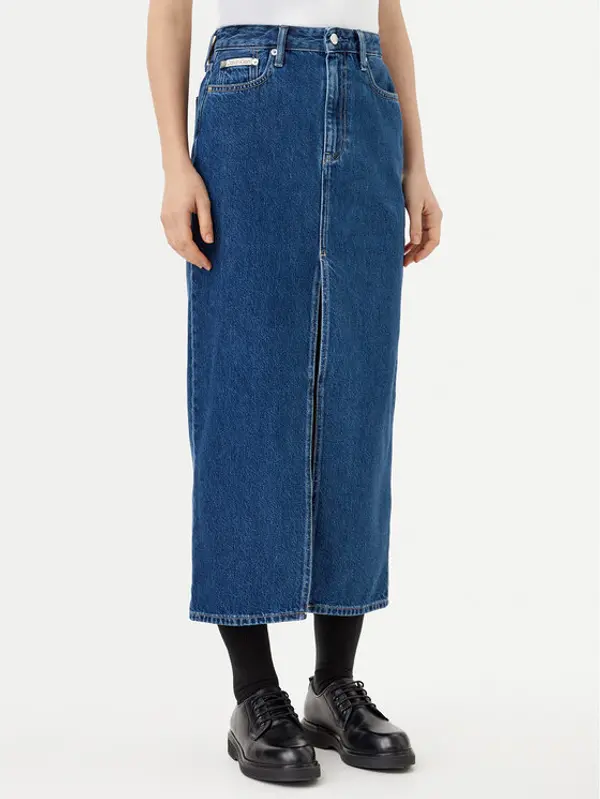 Calvin Klein Jeans Calvin Klein Jeans Jeans suknja J20J224531 Tamnoplava Straight Fit