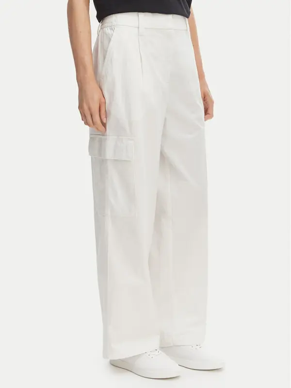 Calvin Klein Jeans Calvin Klein Jeans Kargo hlače LV047F623G Écru Relaxed Fit