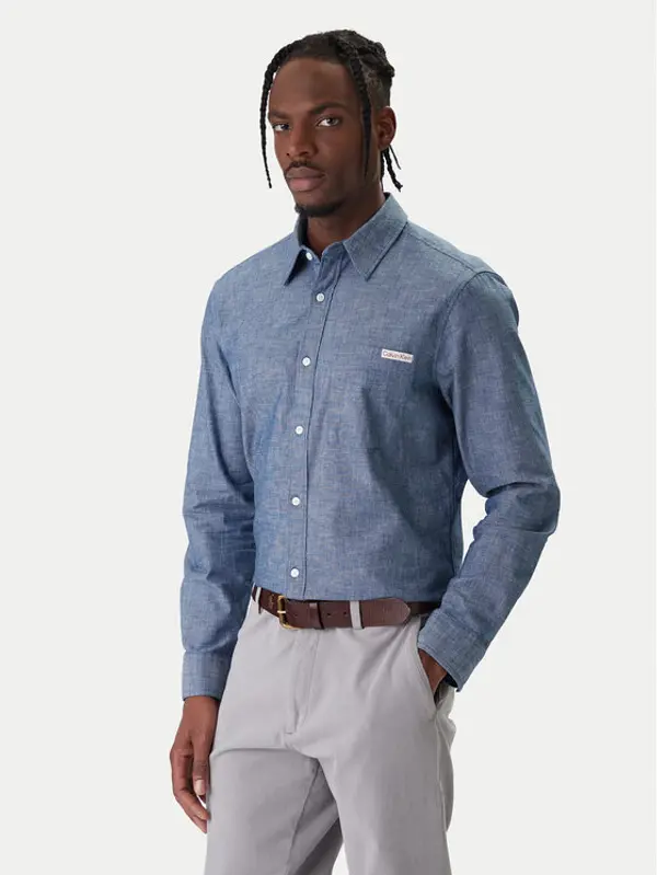 Calvin Klein Jeans Calvin Klein Jeans Košulja Chambray Classic LV04RF109G Tamnoplava Regular Fit