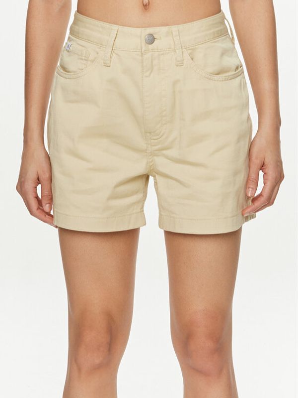 Calvin Klein Jeans Calvin Klein Jeans Kratke hlače J20J223135 Bež Mom Fit