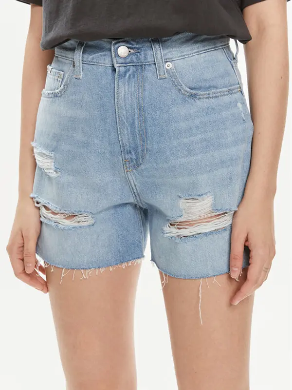 Calvin Klein Jeans Calvin Klein Jeans Kratke traperice J20J222803 Plava Mom Fit