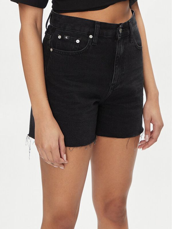 Calvin Klein Jeans Calvin Klein Jeans Kratke traperice J20J222812 Crna Mom Fit