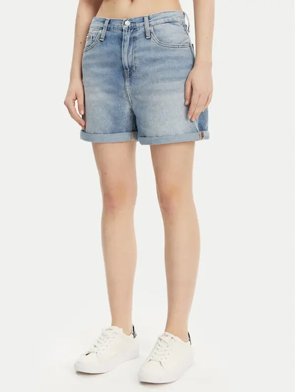 Calvin Klein Jeans Calvin Klein Jeans Kratke traperice J20J225152 Plava Mom Fit