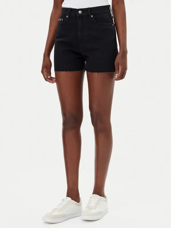 Calvin Klein Jeans Calvin Klein Jeans Kratke traperice J20J225154 Crna Mom Fit