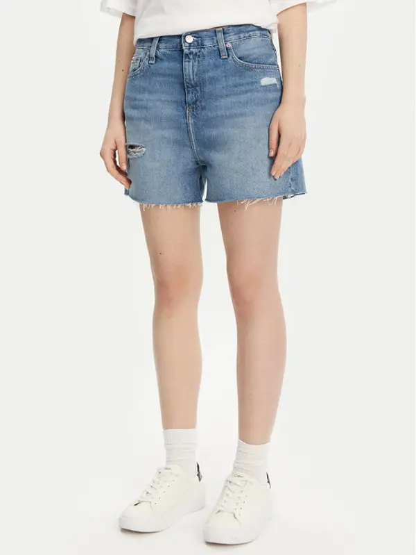 Calvin Klein Jeans Calvin Klein Jeans Kratke traperice J20J225159 Plava Mom Fit