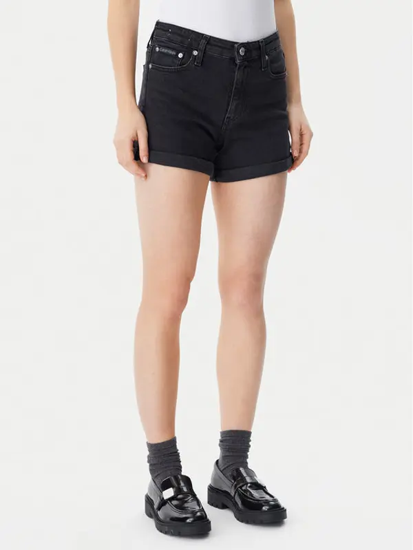 Calvin Klein Jeans Calvin Klein Jeans Kratke traperice J20J225161 Crna Regular Fit