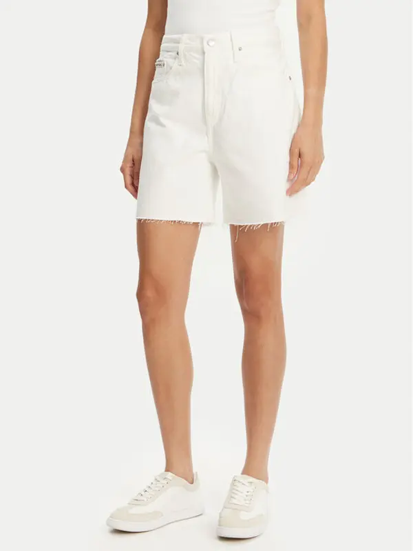 Calvin Klein Jeans Calvin Klein Jeans Kratke traperice J20J225201 Bijela Relaxed Fit