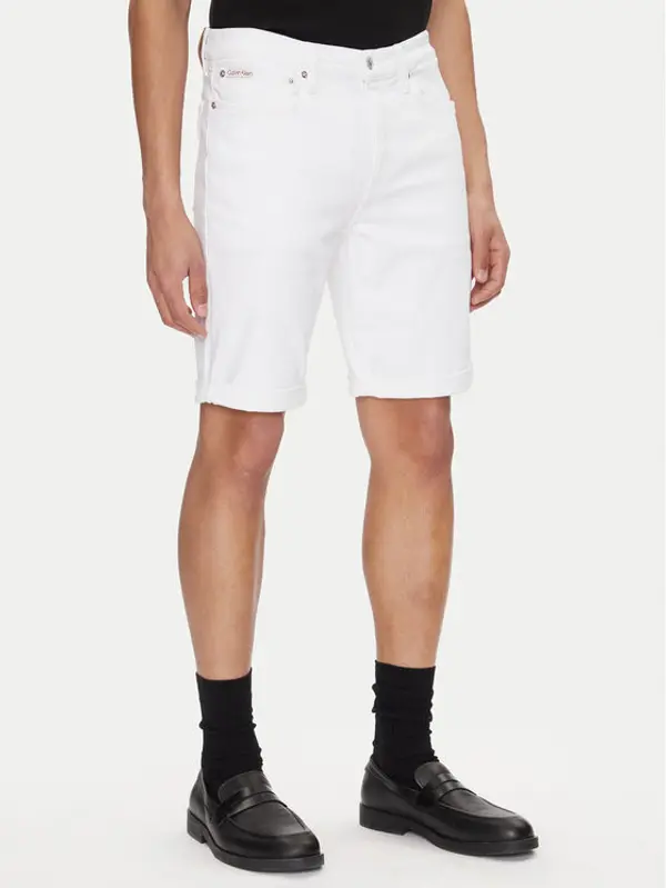 Calvin Klein Jeans Calvin Klein Jeans Kratke traperice J30J327536 Bijela Slim Fit
