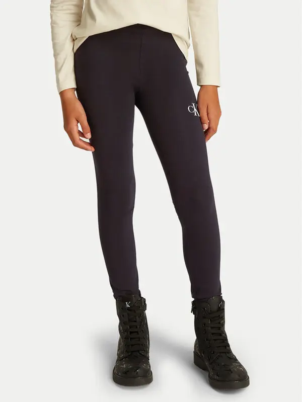 Calvin Klein Jeans Calvin Klein Jeans Leggings IG0IG02137 D Crna Slim Fit