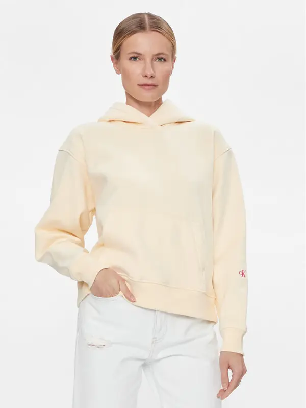 Calvin Klein Jeans Calvin Klein Jeans Majica dugih rukava Back Bold Monologo J20J222895 Žuta Relaxed Fit
